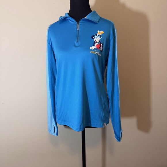 Disney Parks RunDisney Performance Running Top‎ Half Zip Women's XS NWOT